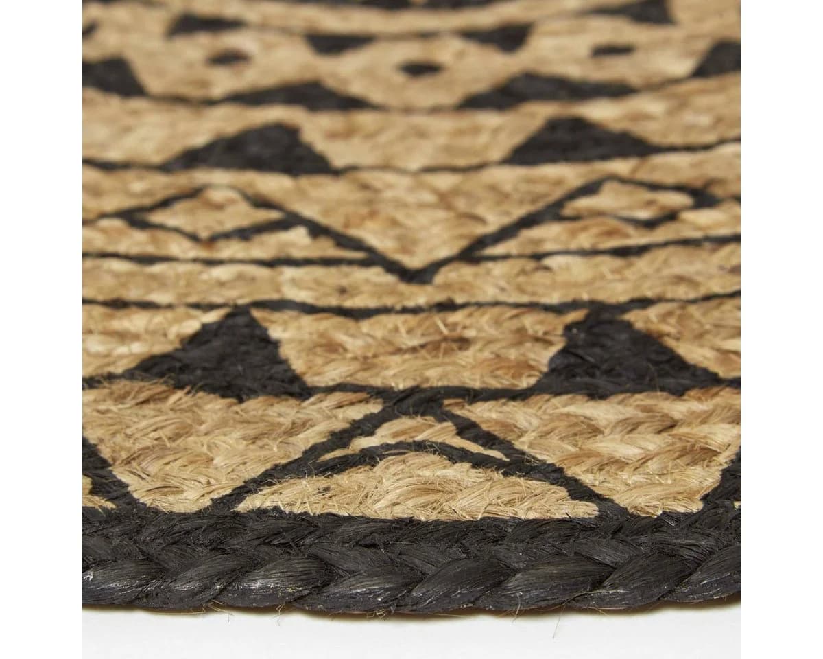 Homescapes Teppich Mandala 70 cm Jute Schwarz - Bild 4