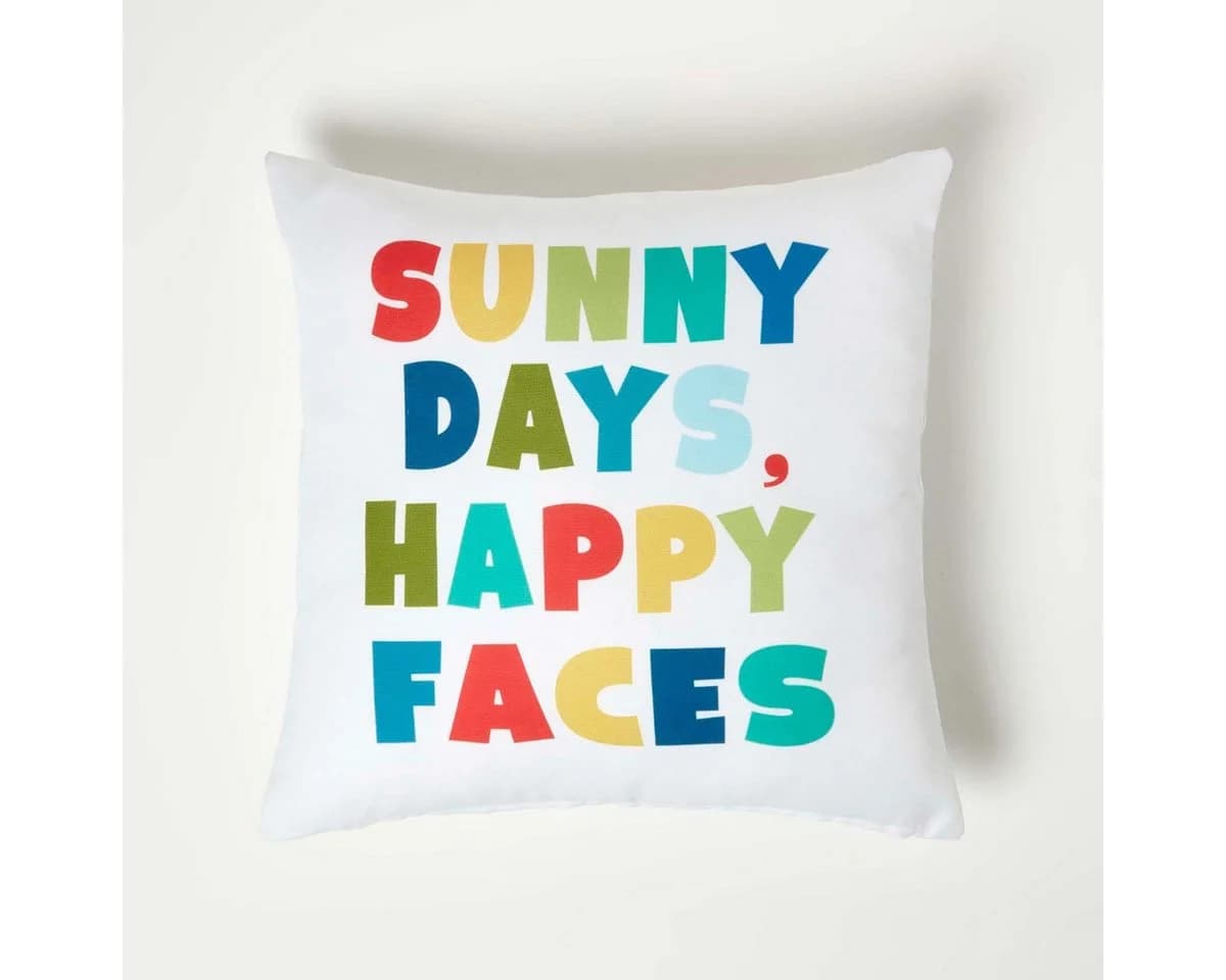 Homescapes Dekokissen 2er-Set Bunt „Sunny Days“ Outdoor Kissen