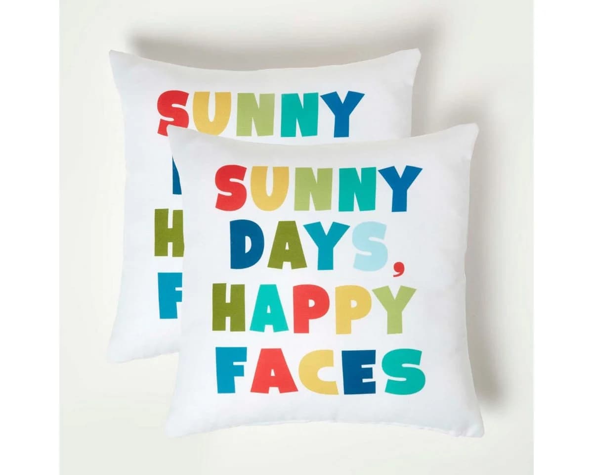 Homescapes Dekokissen 2er-Set Bunt „Sunny Days“ Outdoor Kissen - Bild 2