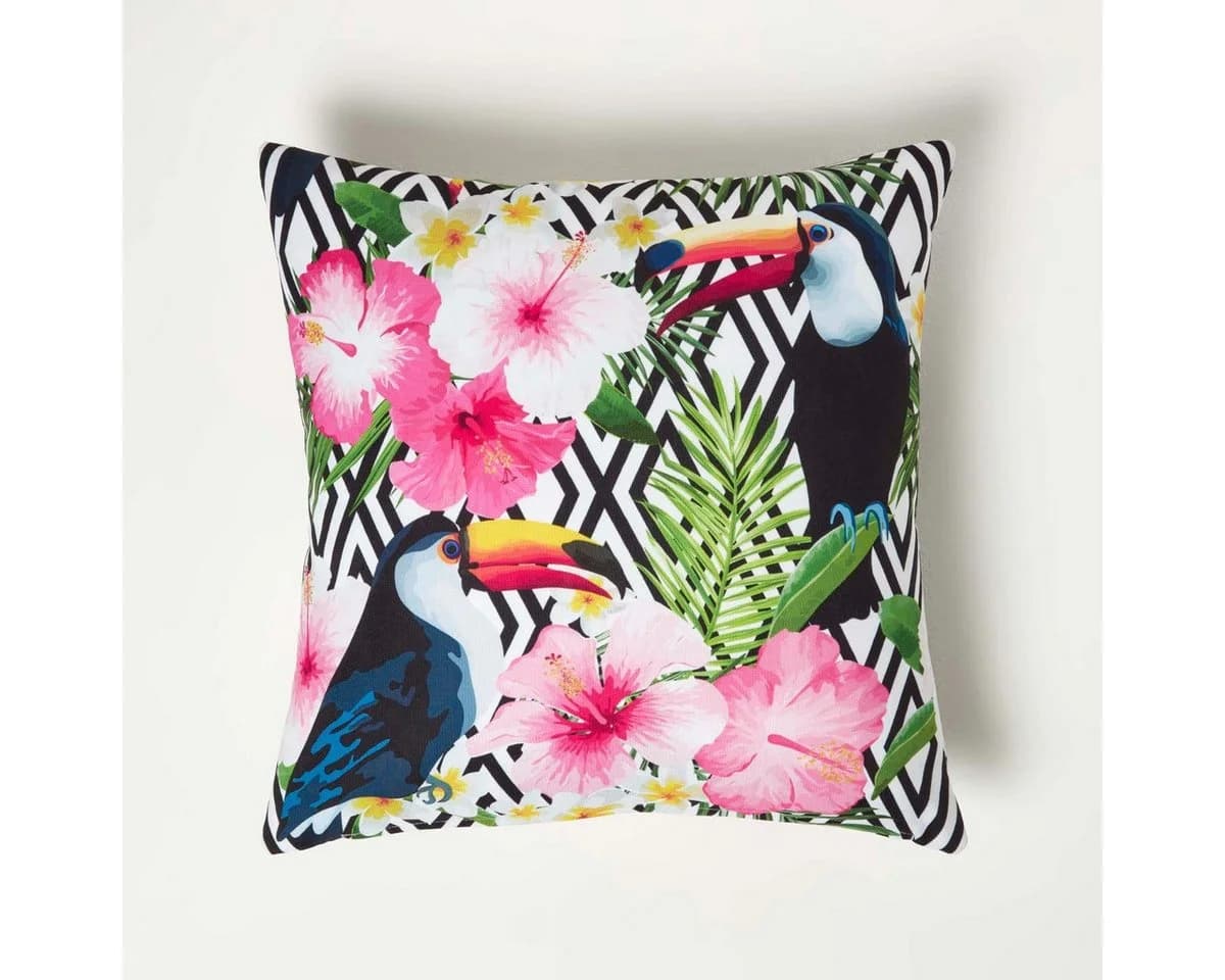 Homescapes Tukan Dekokissen 2er Set 45x45 cm Polyester Outdoor - Bild 3