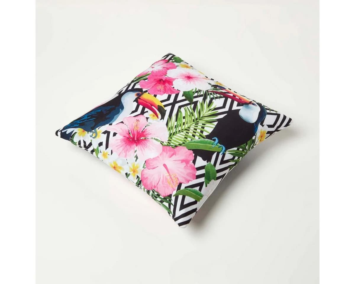 Homescapes Tukan Dekokissen 2er Set 45x45 cm Polyester Outdoor - Bild 5