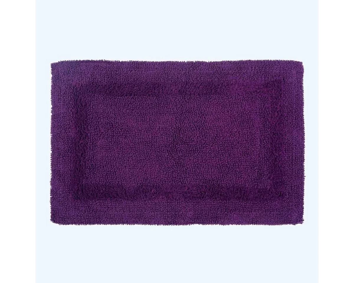 Homescapes Badematte 50x80 cm Lila 100% Baumwolle Wende-Design - Bild 2