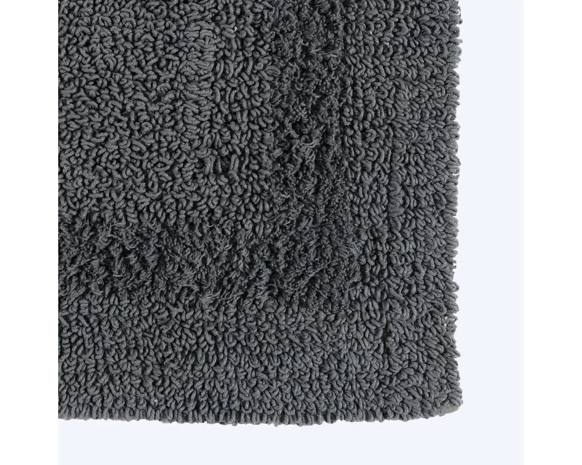 Homescapes Badematte Duschvorleger 50x50 cm Baumwolle Grau