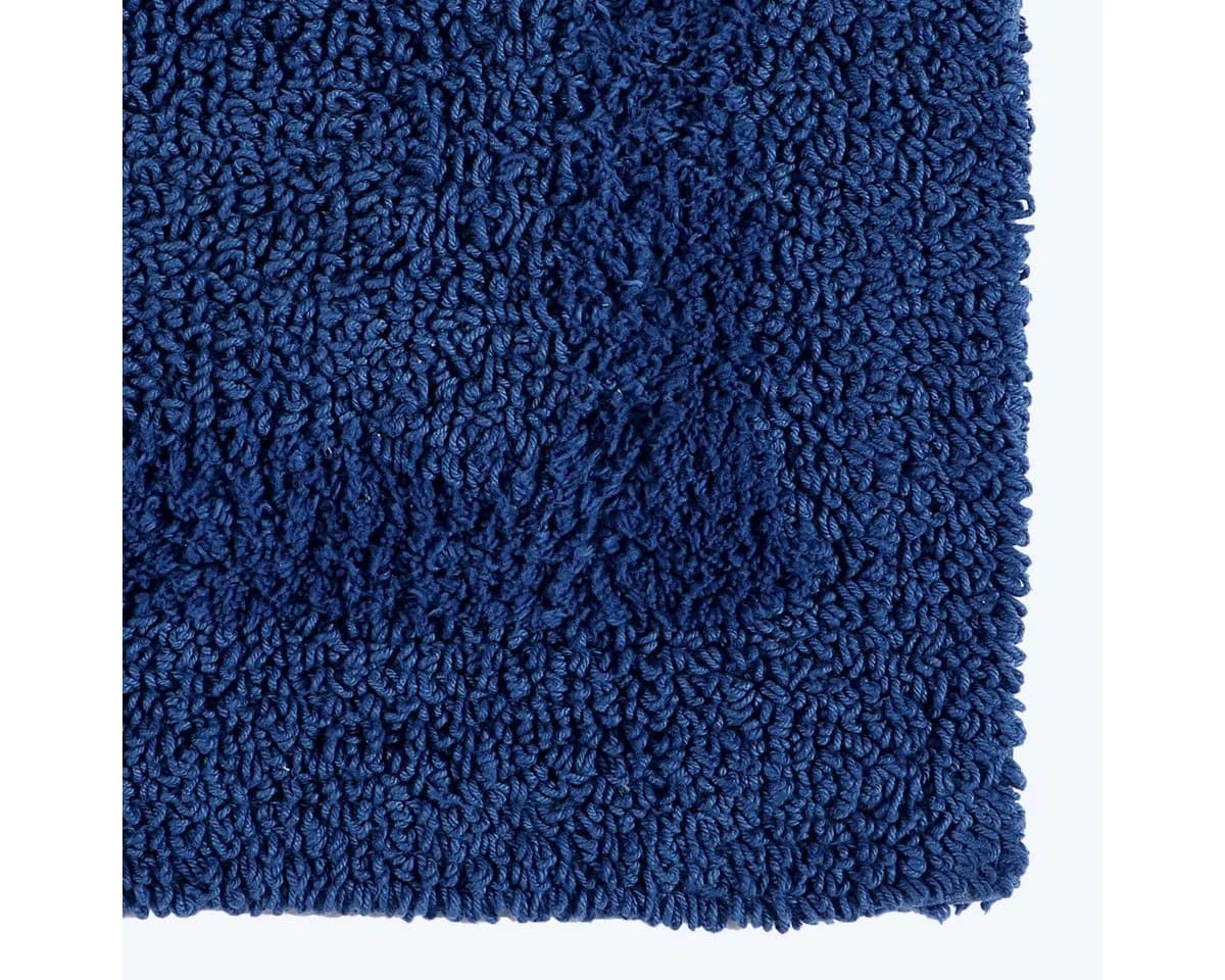 Homescapes Badematte Duschvorleger Dunkelblau 50x50 cm Baumwolle