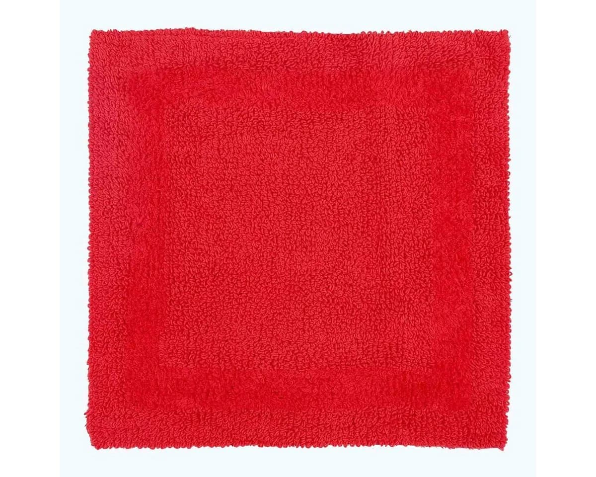 Homescapes Badematte Duschvorleger Rot 50x50 cm Baumwolle - Bild 2
