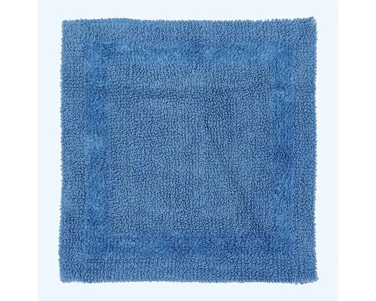 Homescapes Badematte Duschvorleger Blau 100% Baumwolle Wende-Design - Bild 2