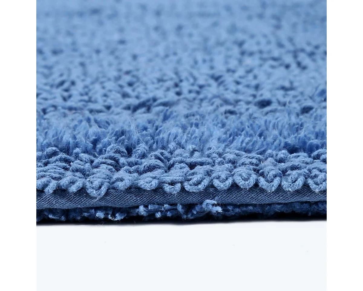 Homescapes Badematte Duschvorleger Blau 100% Baumwolle Wende-Design - Bild 5