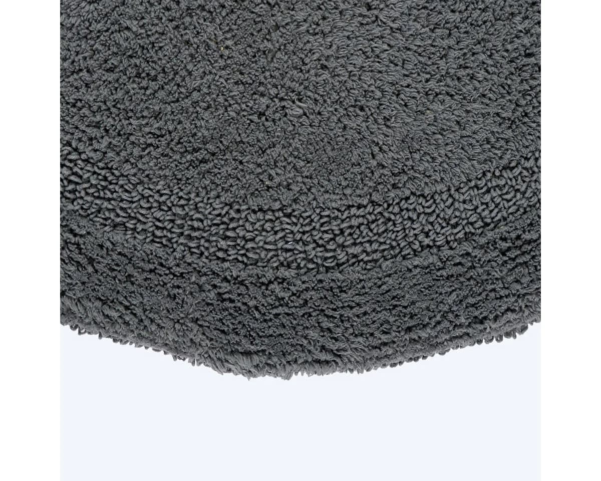 Homescapes Badematte Runde 80 cm Baumwolle Grau - Bild 3