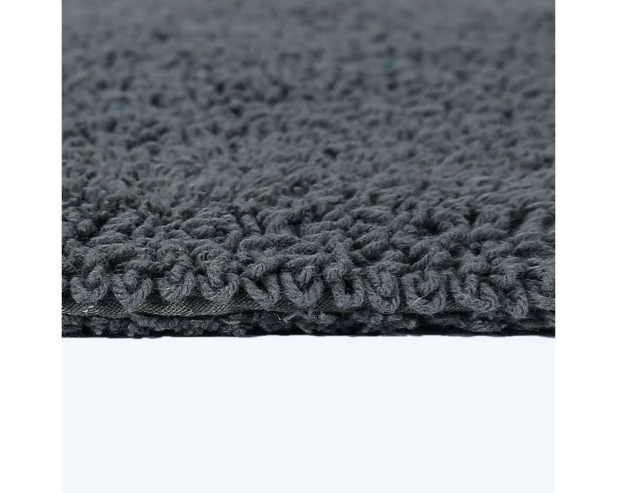 Homescapes Badematte Runde 80 cm Baumwolle Grau - Bild 5