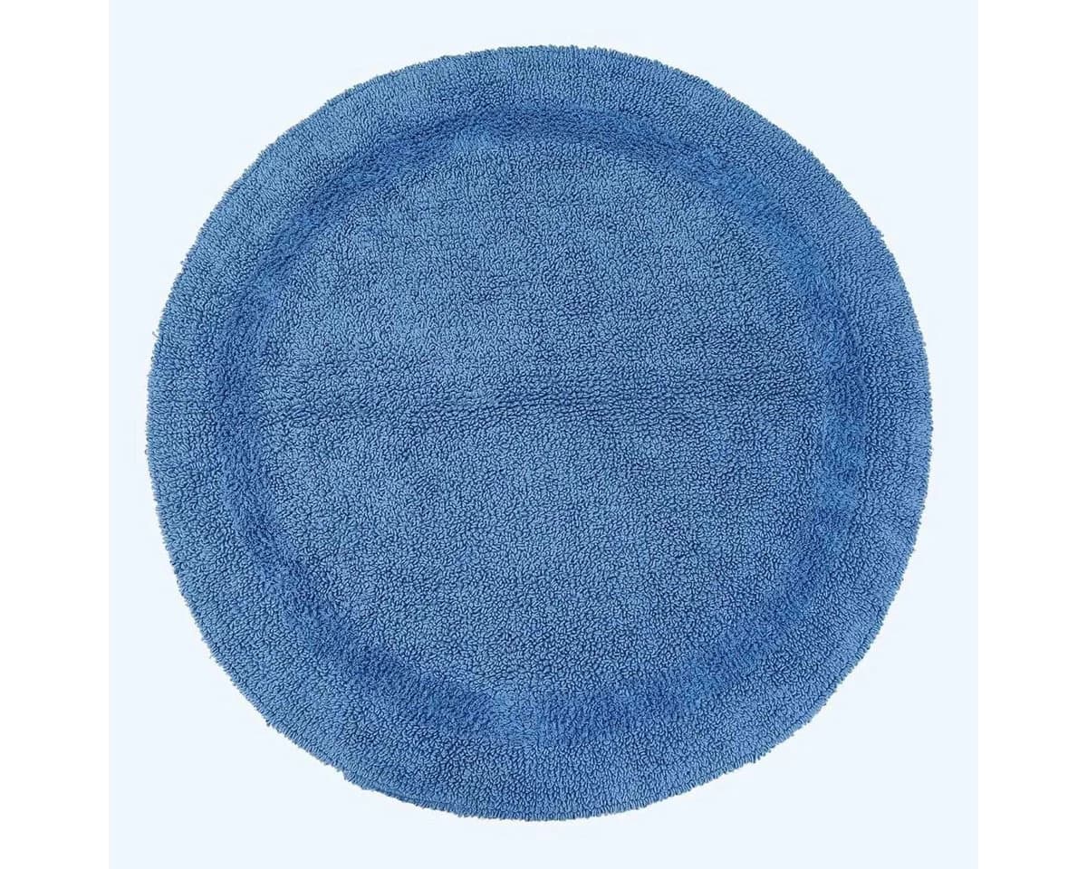 Homescapes Badematte Rund Blau 80 cm Baumwolle - Bild 2