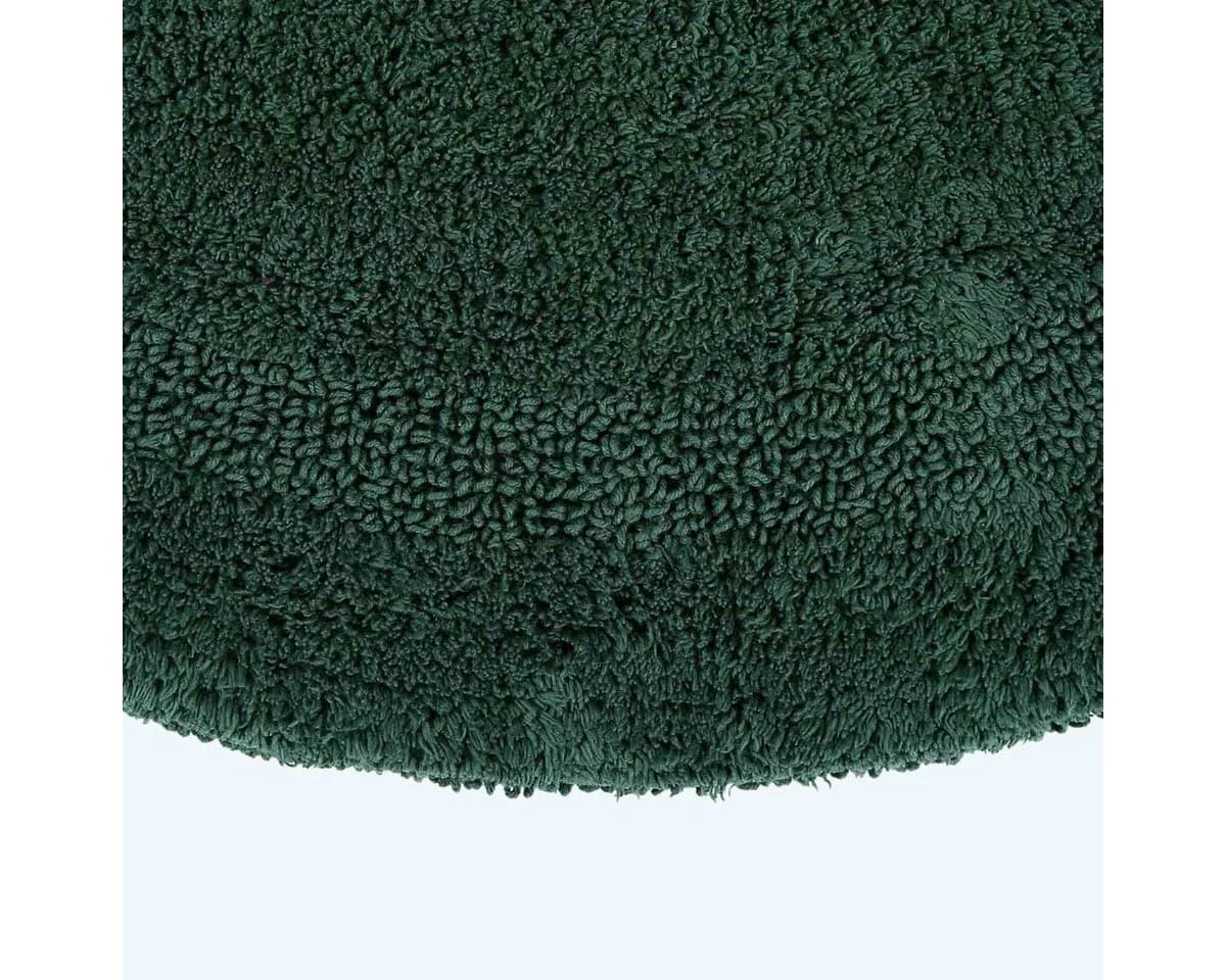 Homescapes Badematte Rund Moosgrün 80 cm 100% Baumwolle