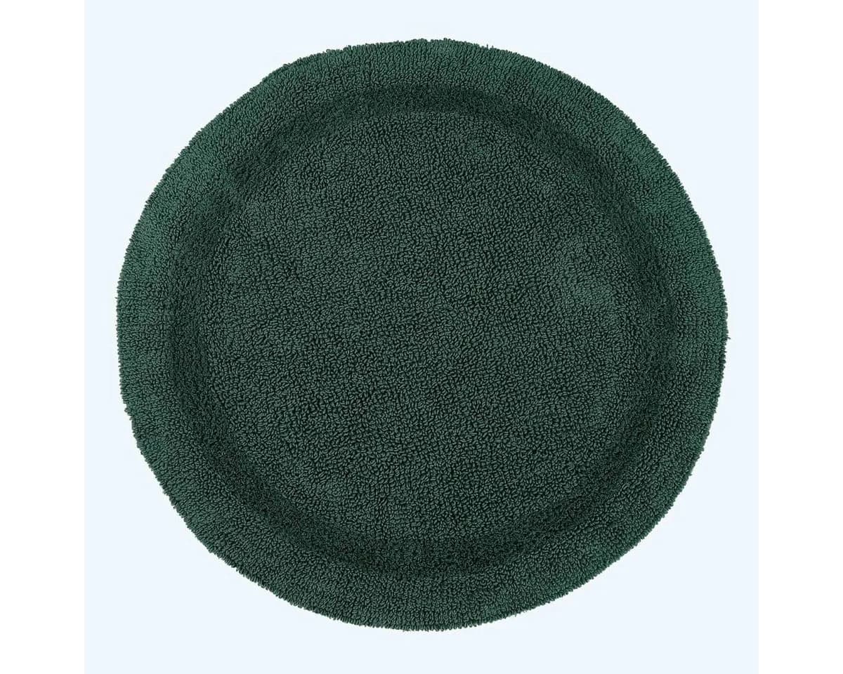 Homescapes Badematte Rund Moosgrün 80 cm 100% Baumwolle - Bild 2