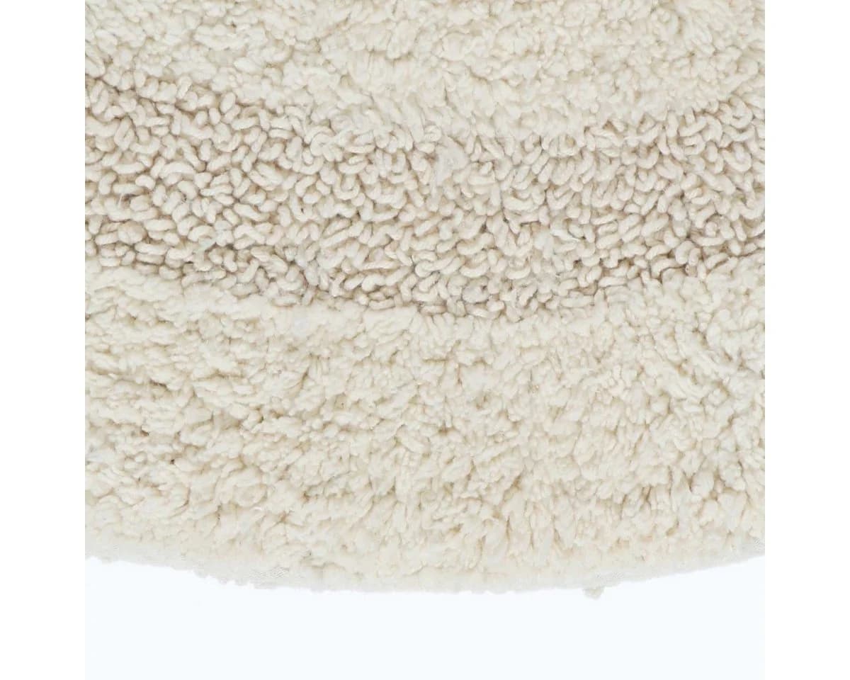 Homescapes Badematte Runde 80 cm Baumwolle Cremeweiß