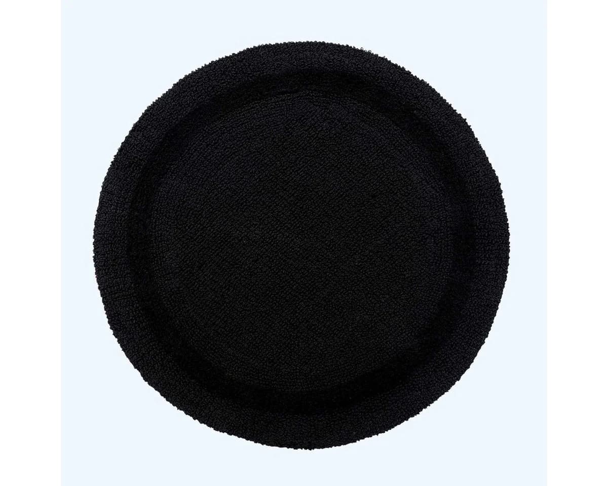Homescapes Badematte Rund Schwarz 100% Baumwolle - Bild 2