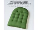 Homescapes Halbrundes Sitzkissen für Hängesessel Olivgrün Bild 1