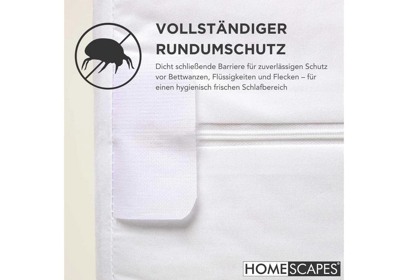 Homescapes Wasserdichter Matratzenschoner Encasing mit Reißverschluss - Bild 4