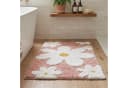 Homescapes Badematte Rosa Blumen 50x80 cm Baumwolle Bild 2
