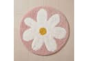 Homescapes Badematte Rosa Rund 60 cm Baumwolle Floral Bild 2