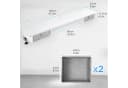 Duronic Schreibtischaufsatz DD2 WE Schreibtischaufsatz für 2 Monitore Bild 1