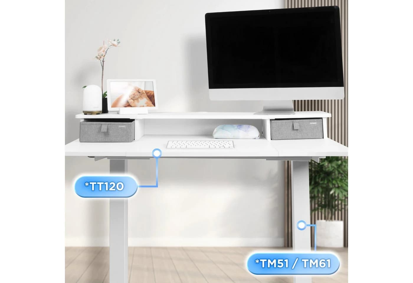 Duronic Schreibtischaufsatz DD2 WE Schreibtischaufsatz für 2 Monitore - Bild 5
