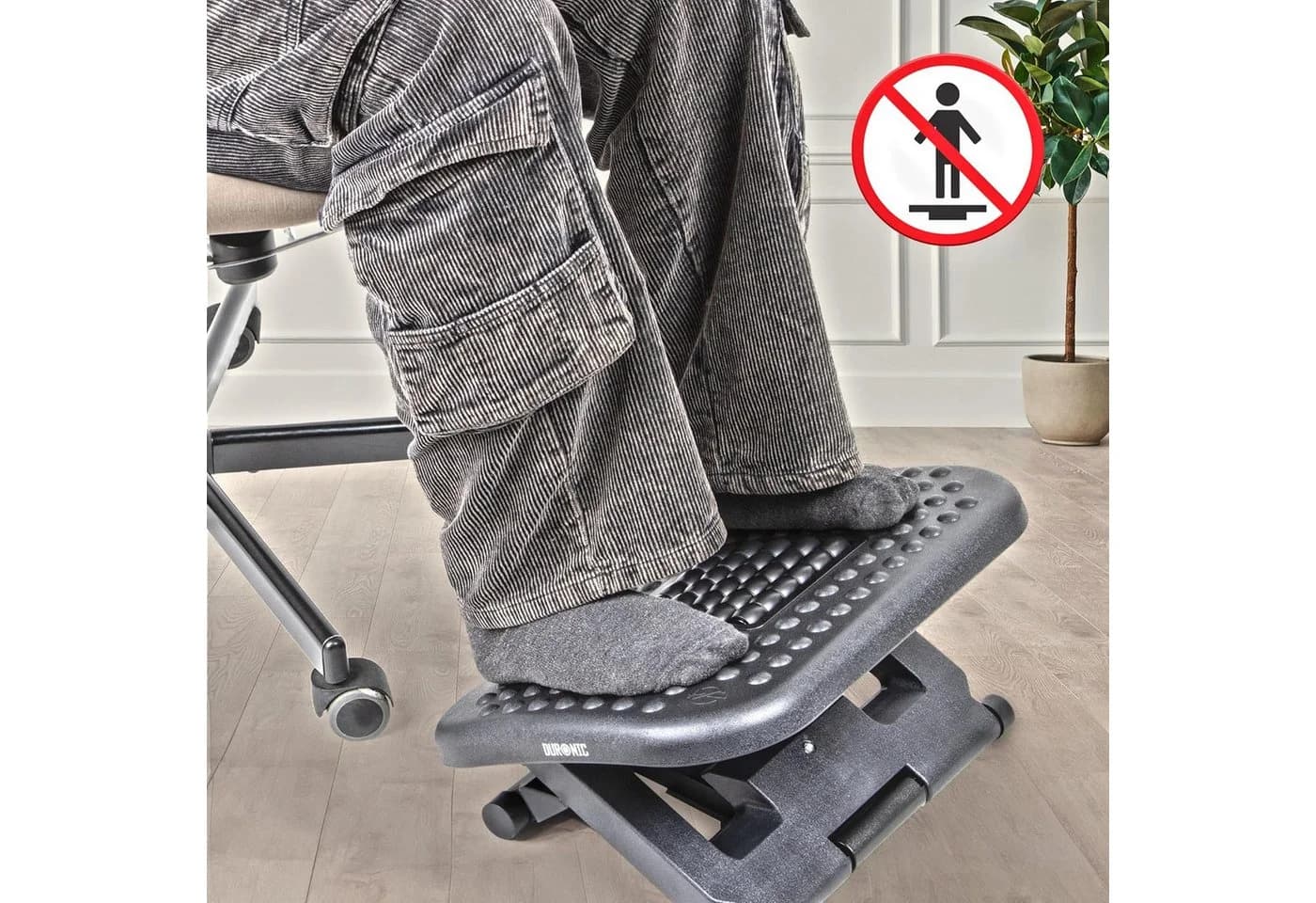 Duronic FT03 Höhenverstellbare Fußstütze mit Massage-Rollen - Bild 5