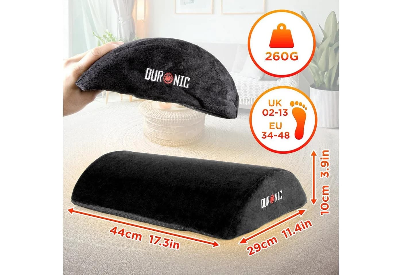 Duronic FT05 Fußstütze Ergonomisch Gebogen