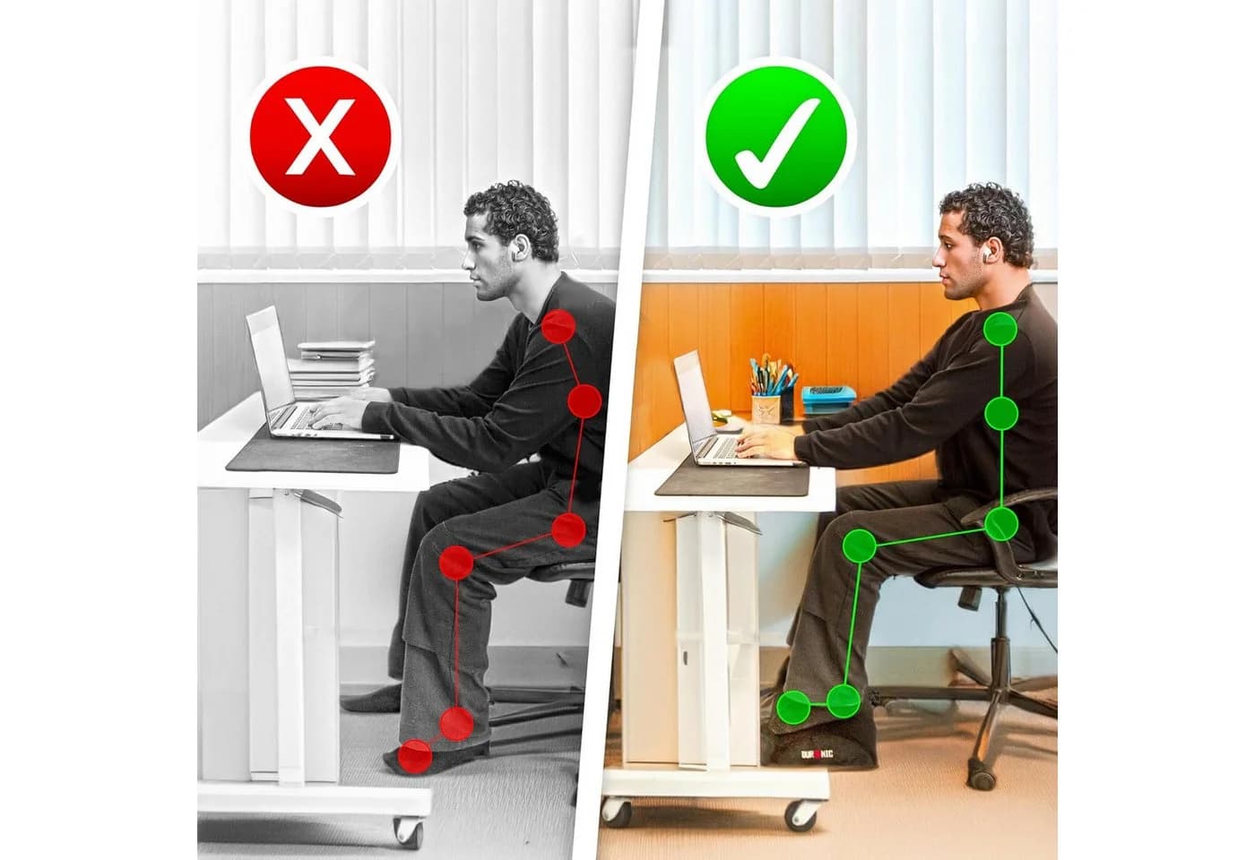 Duronic FT05 Fußstütze Ergonomisch Gebogen - Bild 4