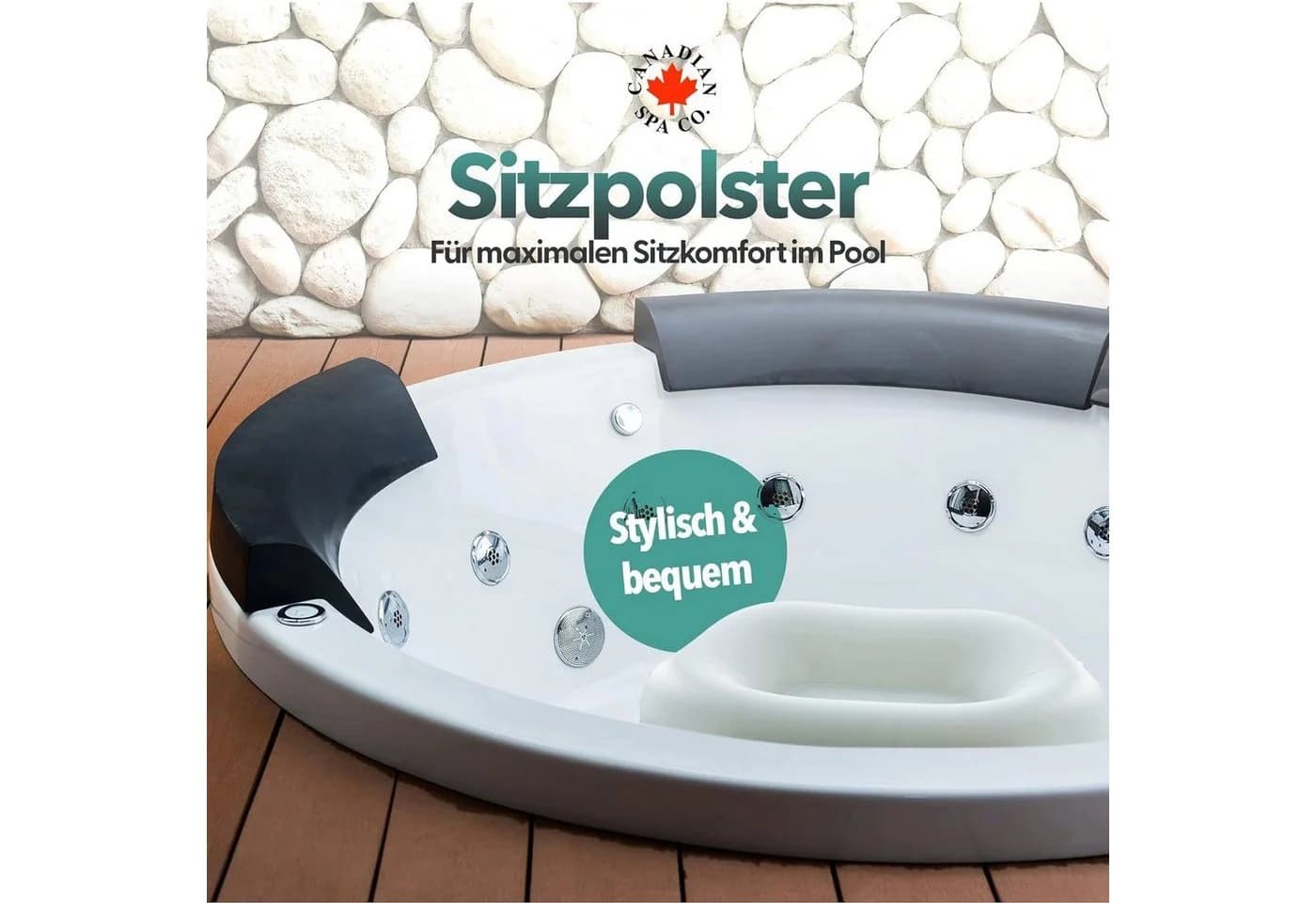 Canadian Spa GmbH Wassergefülltes Sitzpolster für Whirlpool & Pool - Bild 4