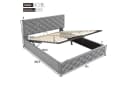 Flieks Polsterbett Hydraulisches Funktionsbett Samt Grau 140x200cm Bild 5