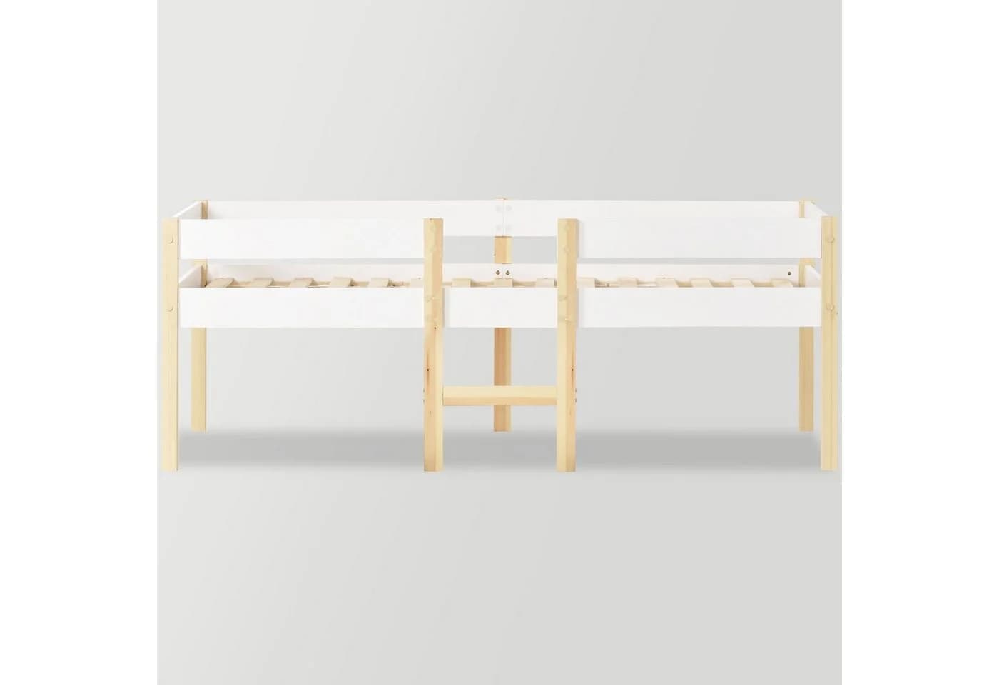 Flieks Kinderbett Hochbett Massives Kiefernholz mit Lattenrost - Bild 4