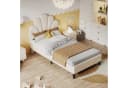 Flieks Polsterbett Kinderbett Blumenform Samt Beige Bild 1