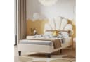 Flieks Polsterbett Kinderbett Blumenform Samt Beige Bild 2