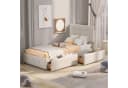 Flieks Polsterbett mit Schubladen Samt Beige Bild 3