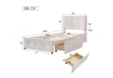 Flieks Polsterbett mit Schubladen Samt Beige Bild 4
