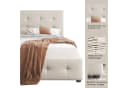 Flieks Polsterbett mit Schubladen Samt Beige Bild 5