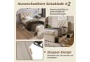 Flieks Polsterbett Einzelbett Stauraumbett mit Schubladen Leinen Bild 3