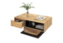 Merax Couchtisch Holz Altholz-Optik mit Schublade und Stauraum Bild 2