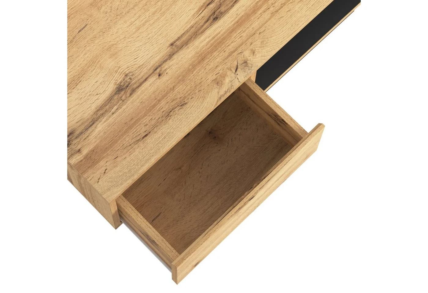 Merax Couchtisch Holz Altholz-Optik mit Schublade und Stauraum - Bild 5
