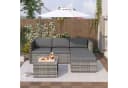Merax Gartenlounge-Set 5-teilig Polyrattan für 4 Personen Bild 1