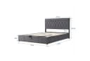 Flieks Polsterbett Samt Hydraulisch 140x200cm mit Polsterbank Bild 4