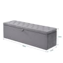 Flieks Polsterbett Samt Hydraulisch 140x200cm mit Polsterbank Bild 5