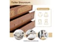 Merax Kommode Rattan Nussbaum 6 Schubladen Sideboard Highboard Bild 1