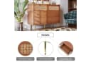 Merax Kommode Rattan Nussbaum 6 Schubladen Sideboard Highboard Bild 3