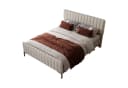 Flieks Polsterbett Doppelbett mit verstellbarem Kopfteil Leinen Bild 2