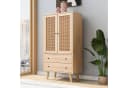 Flieks Kommode Sideboard 2 Schubladen 2 Türen Massivholz Natur Bild 1