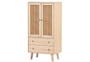 Flieks Kommode Sideboard 2 Schubladen 2 Türen Massivholz Natur Bild 2