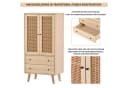 Flieks Kommode Sideboard 2 Schubladen 2 Türen Massivholz Natur Bild 4