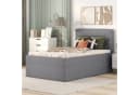 Flieks Polsterbett Boxbett Grau Leinen mit Stauraum Bild 1