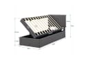 Flieks Polsterbett Boxbett Grau Leinen mit Stauraum Bild 4