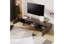 Merax Lowboard TV-Schrank Retro Walnuss Holzbeine Bild 4